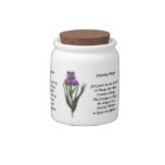 Serenity Prayer Iris Flower Inspirational Candy Jar at Zazzle