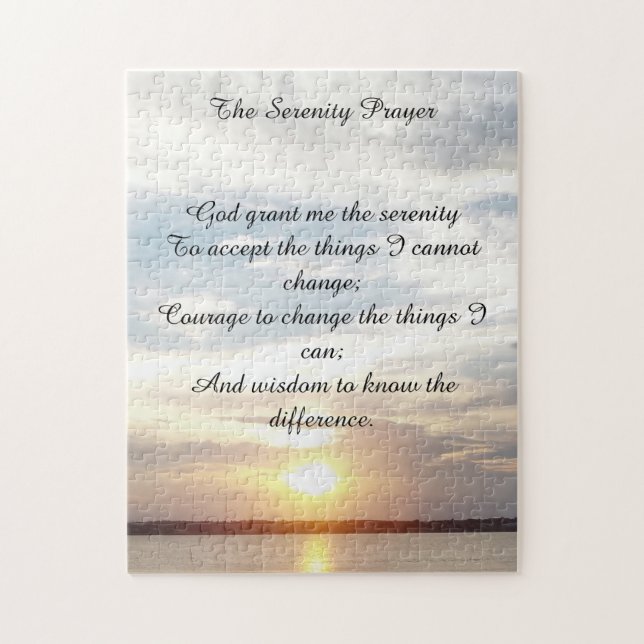 Serenity Prayer Jigsaw Puzzle (Vertical)