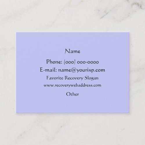 Serenity Prayer  Just for Today Profile Card