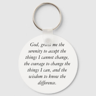 Serenity Prayer Keychain, simple & clean. Keychain