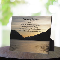 Serenity Prayer Lake Sunset Landscape