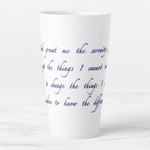 Serenity prayer latte mug
