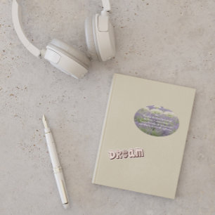 Serenity Prayer Lavender Garden Floral Oval Sticker