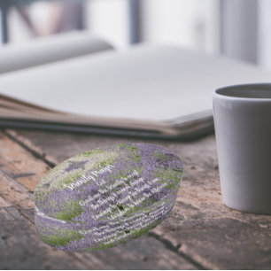 Serenity Prayer Lavender Garden Floral Paperweight