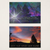Serenity Prayer & Let Go and Let God Card (Front & Back)