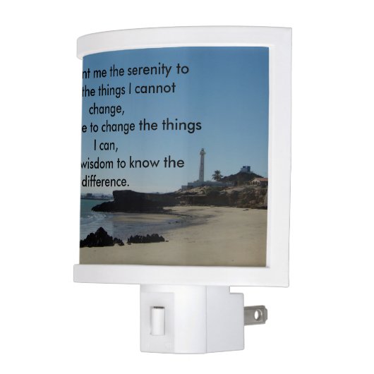 Serenity Prayer Lighthouse Nightlight (Left)