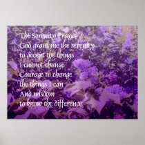 Serenity Prayer Lilacs Poster