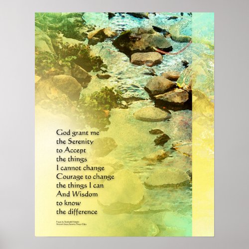Serenity Prayer Little Creek Poster