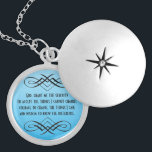 Serenity Prayer Locket Necklace<br><div class="desc">Serenity Prayer in Elegant Peaceful Design.</div>