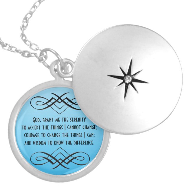 Serenity Prayer Locket Necklace (Front)