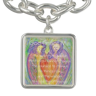 Serenity Prayer Love Angels Pendant Jewelry Charm