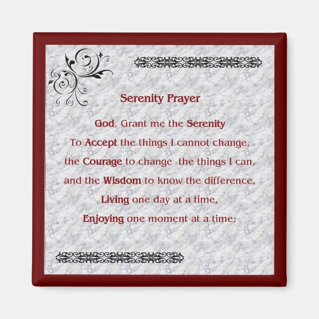 Serenity Prayer Magnet (Front)