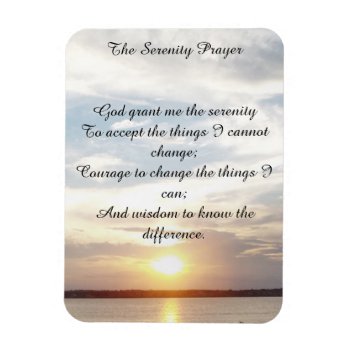 Serenity Prayer Magnet by RenderlyYours at Zazzle
