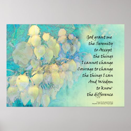 Serenity Prayer Manzanita Poster