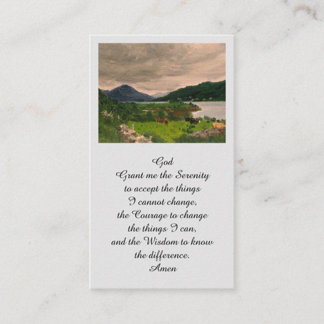 Serenity Prayer Memorial Funeral Card (Front)