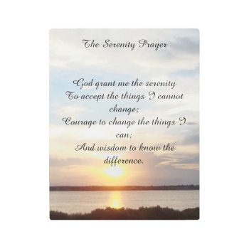 Serenity Prayer Metal Print by RenderlyYours at Zazzle