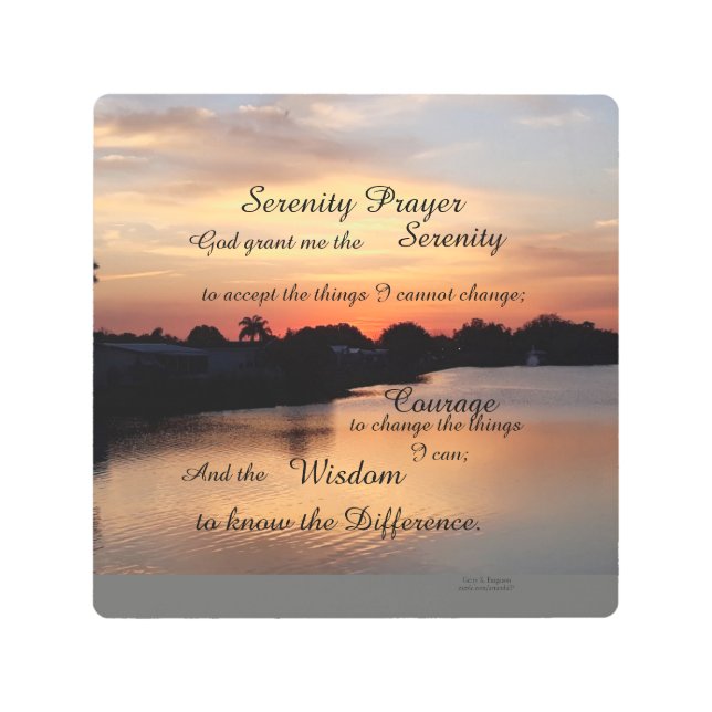 SERENITY PRAYER METAL WALL ART (Front)