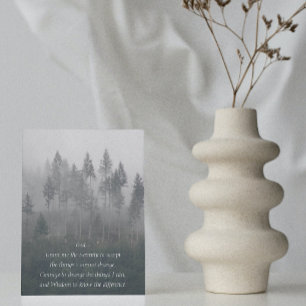 Serenity Prayer Misty Forest Card