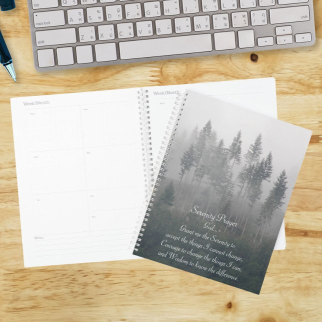 Serenity Prayer Misty Forest Planner (In Situ)