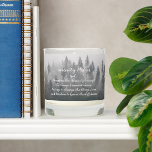 Serenity Prayer Misty Forest Scented Candle