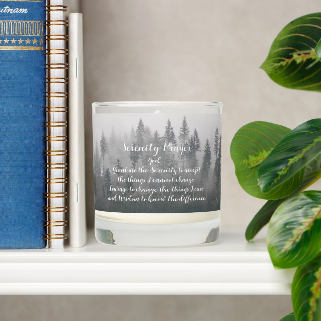 Serenity Prayer Misty Forest Scented Candle (Shelf)