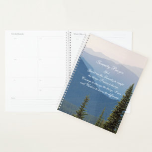 Serenity Prayer Misty Mountains Landscape Planner