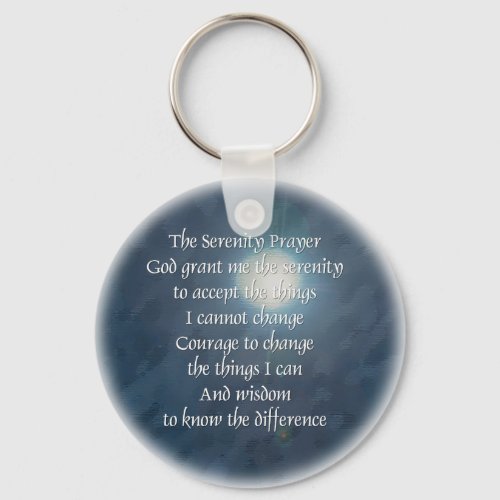 Serenity Prayer Moon Keychain