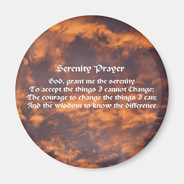 Serenity Prayer Morning Sky  Magnet (Front)