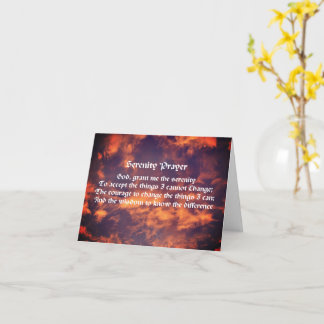Serenity Prayer Morning Sky Note Card