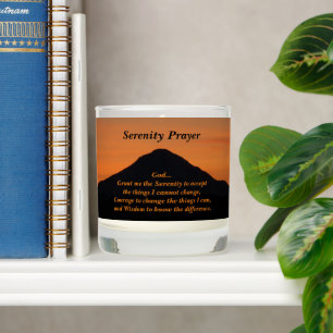 Serenity Prayer Mountain Sunset Landscape Scented Candle
