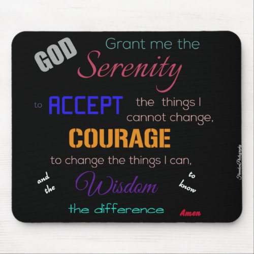 Serenity Prayer Mouse Pad