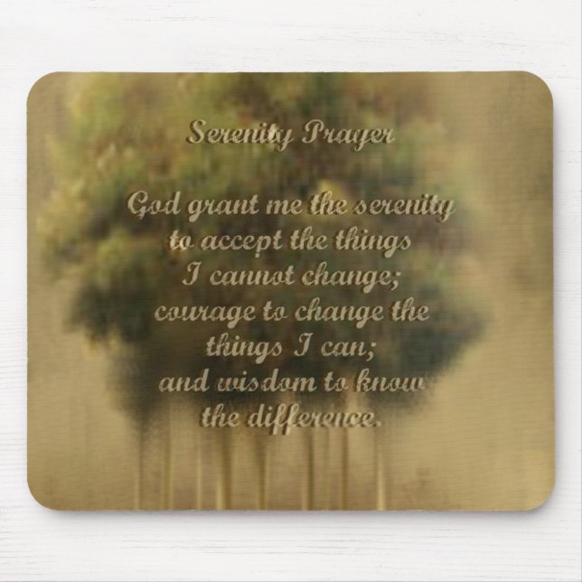 Serenity Prayer Mousepad (Front)