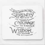 Serenity Prayer Mousepad<br><div class="desc">Keep the serenity prayer close while on your computer with this serenity prayer mousepad.</div>