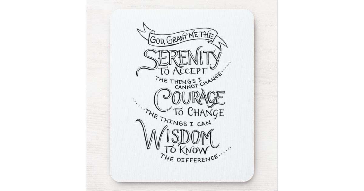 Serenity Prayer Mousepad Zazzle