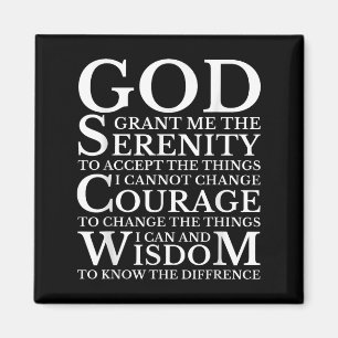 Serenity Prayer Na Aa Sober Recovery Magnet