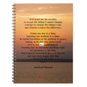 Serenity Prayer Notebook