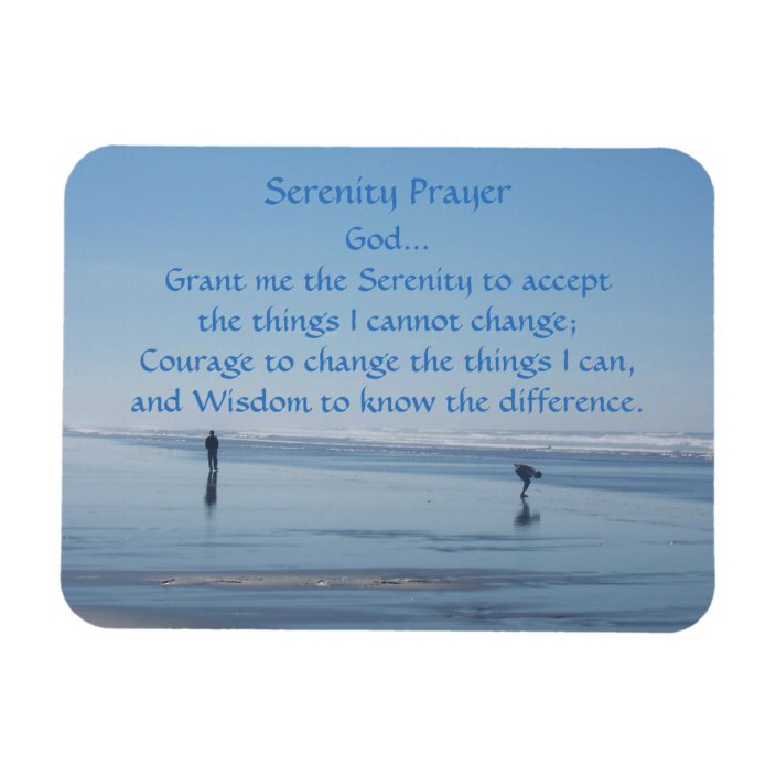 Serenity Prayer Ocean Beach Photo Magnet | Zazzle.com