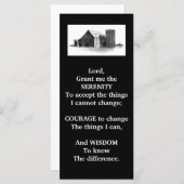 SERENITY PRAYER:OLD BARN:PENCIL ART:RACK CARD (Front/Back)