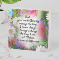 Serenity Prayer on custom wooden box