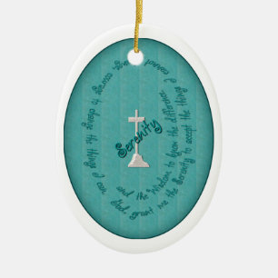 Serenity Prayer Oval Ornament