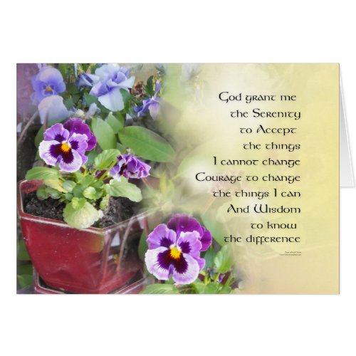 Serenity Prayer Pansies