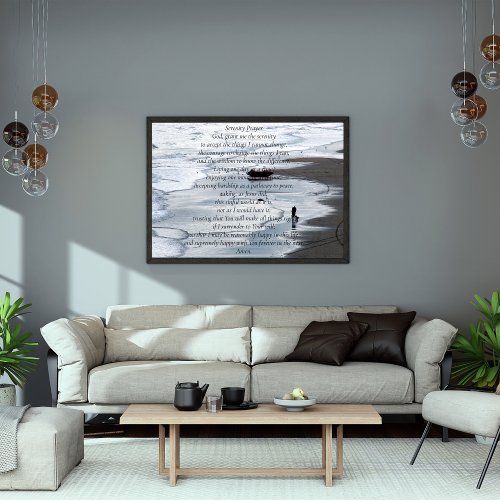 Serenity Prayer _ Peacefull Beach Scene Poster