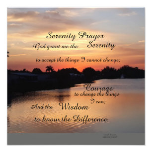 SERENITY PRAYER PHOTO ENLARGEMENT PRINT