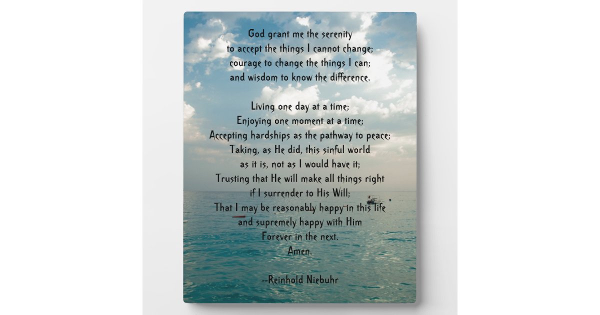 Serenity Prayer Plaque | Zazzle