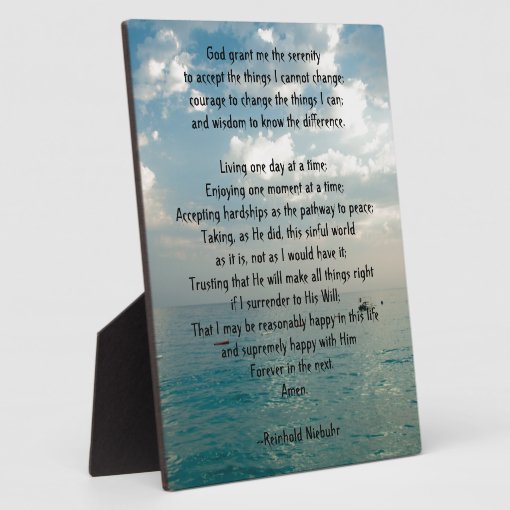 Serenity Prayer Plaque | Zazzle