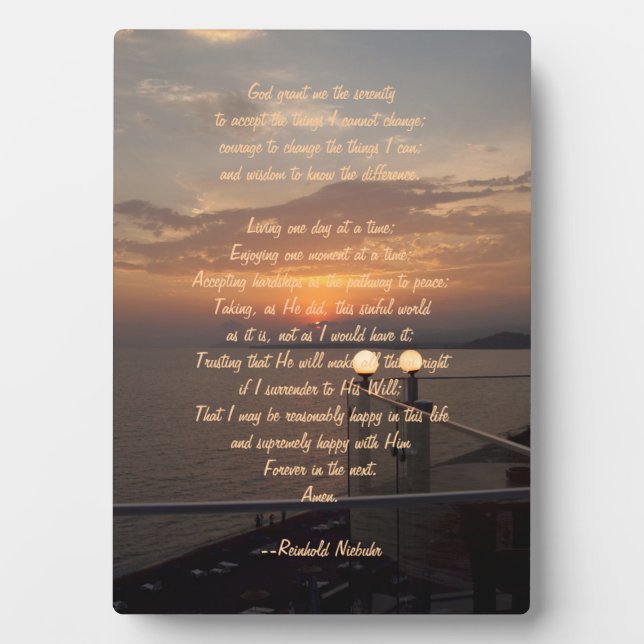 Serenity Prayer Plaque (Front)
