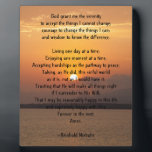 Serenity Prayer Plaque<br><div class="desc">Gifts for those who you feel may need encouragement hope and strength on their journey through change, recovery and self exploration</div>