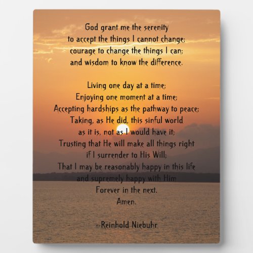 Serenity Prayer Plaque