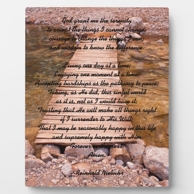 Serenity Prayer Plaque (Front)