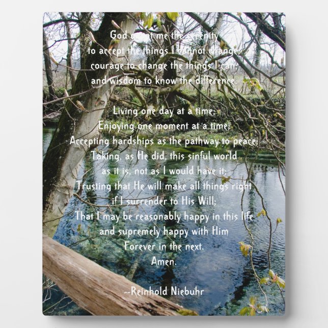 Serenity Prayer Plaque (Front)